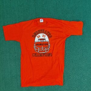 VINTAGE 1989 Horicon Marshmen Wisconsin Undefeated Champions T Shirt Size Medium